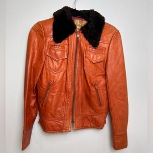 Vintage “Hides at Alexander” leather Aviator Jacket